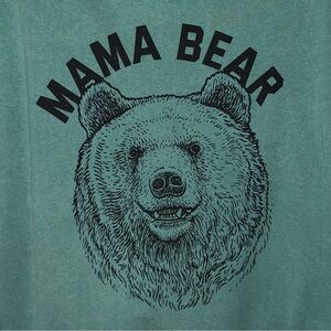 State of Mine Mama Bear Sweatshirt Large Sage Green Graphic Pullover